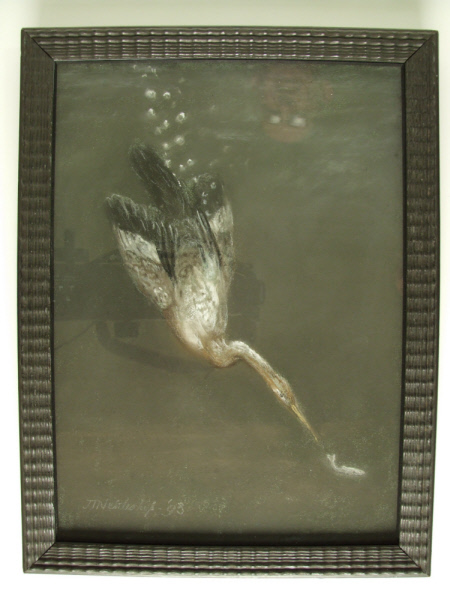 Diving Heron by John Trivett Nettleship